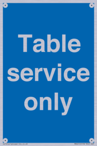 Table service only
